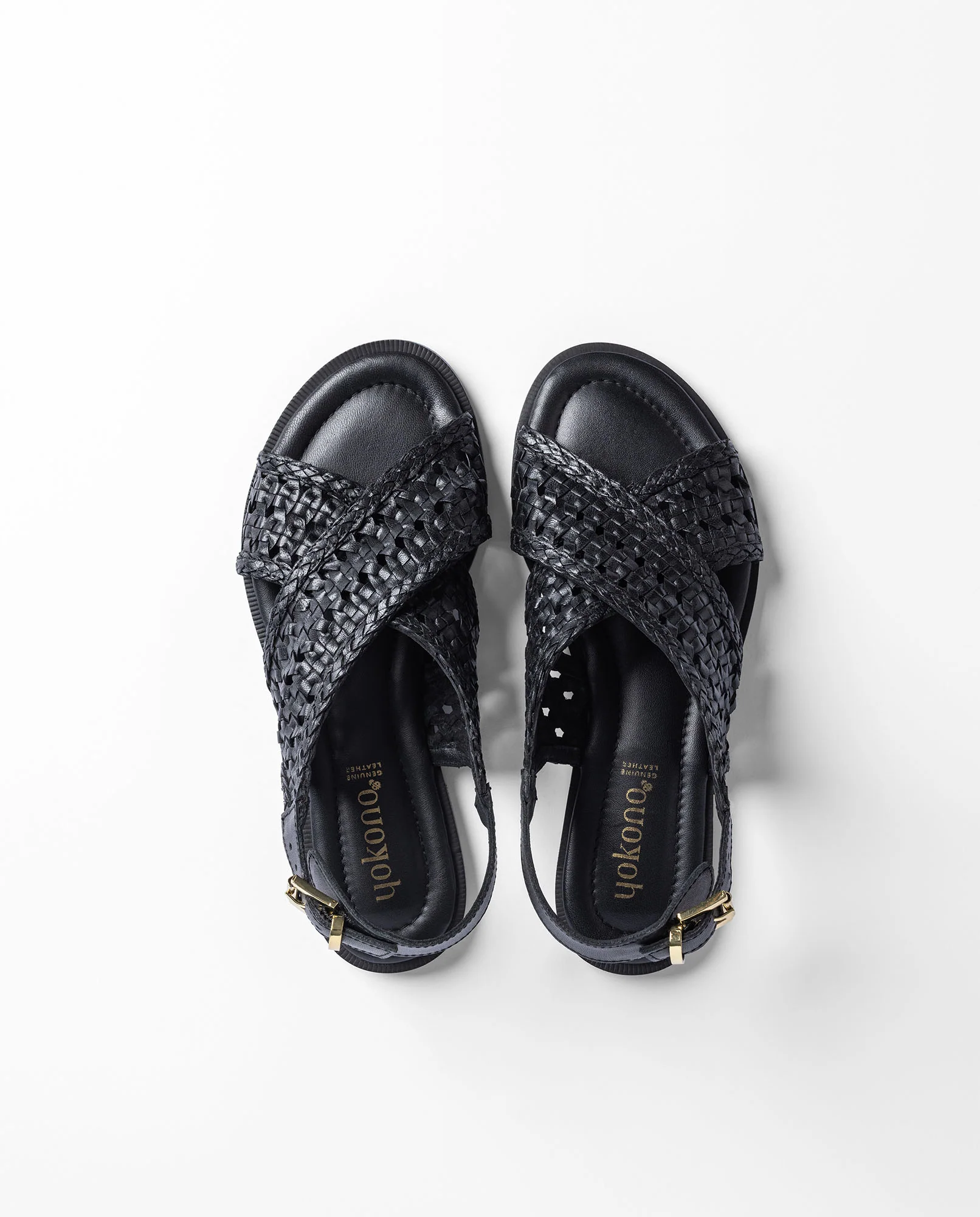 Sandalia plana CRES-252 negro