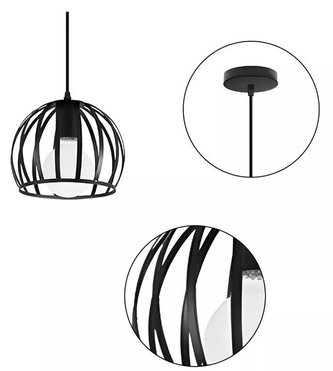 Lampa sufitowa metalowa loft k