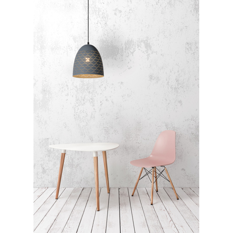 Suspension Galla grise Ø 25 cm E27 40 W LUCIDE