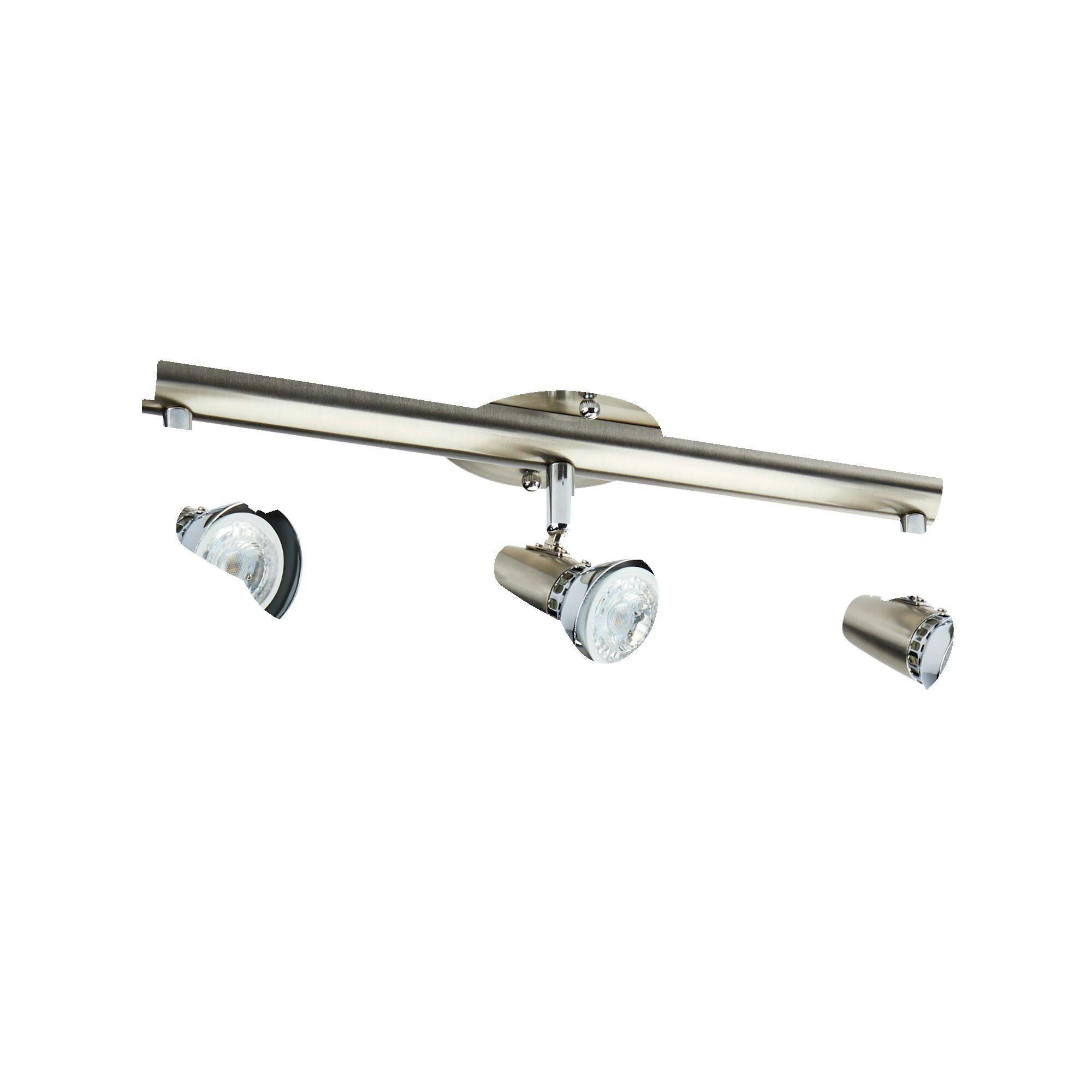 NOMA Futura 3-Light Track Light Fixture, Matte Nickel/Chrome