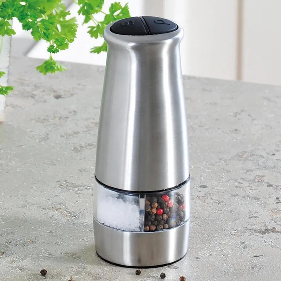 Kesper Pepermolen - elektrisch - zoutmolen - RVS - 17,5 cm