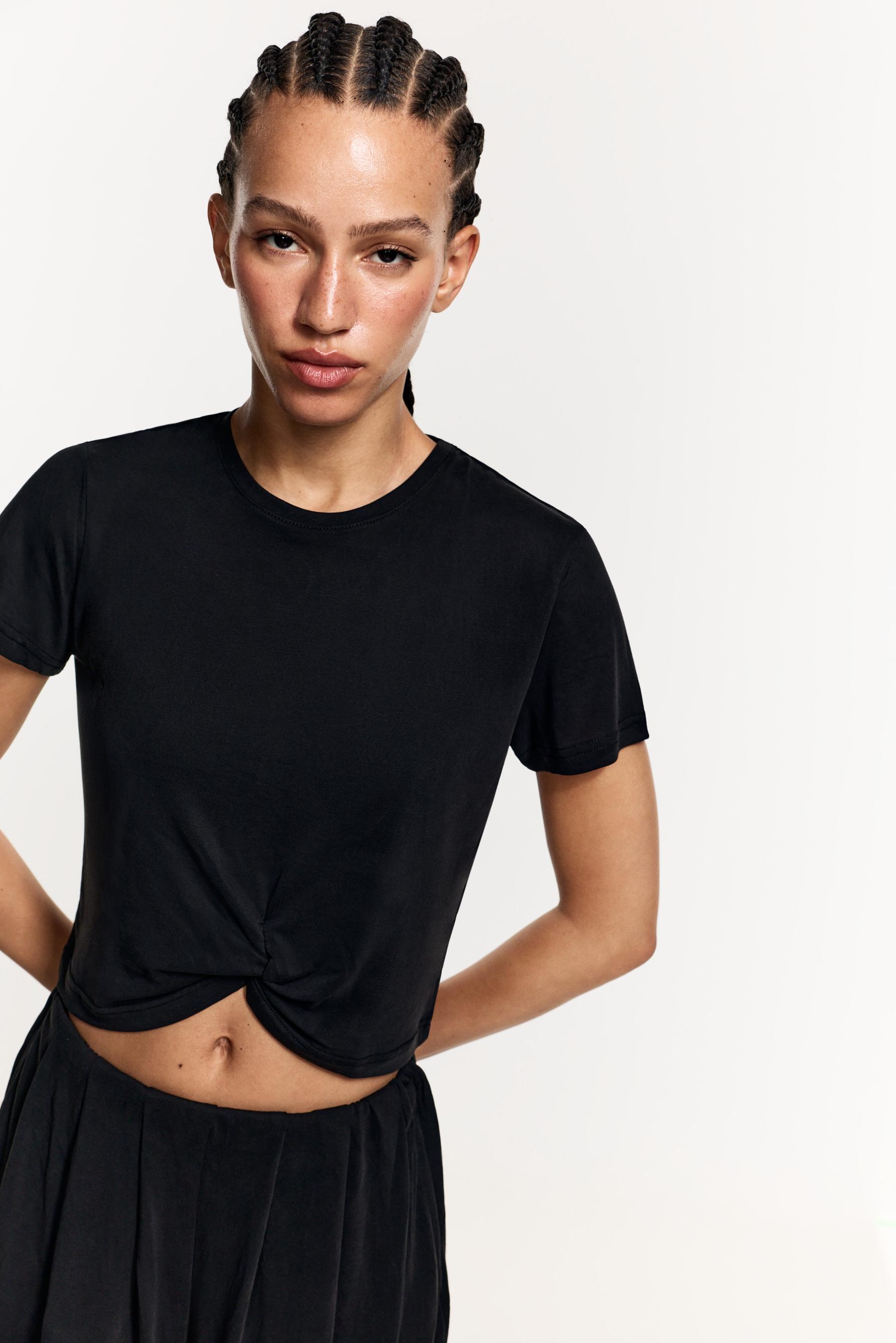 Camiseta fluida frunce