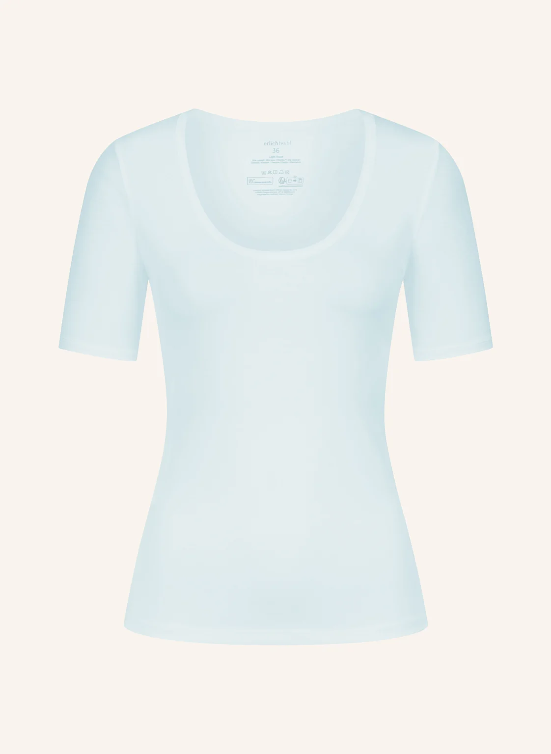 erlich textil Light Touch tiefausgeschnittenes T-Shirt mit Lyocell - seidig weich