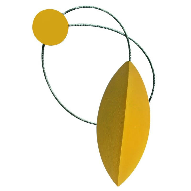 NAVETTE - - Embrasse rideaux en bois magnétique - Moutarde