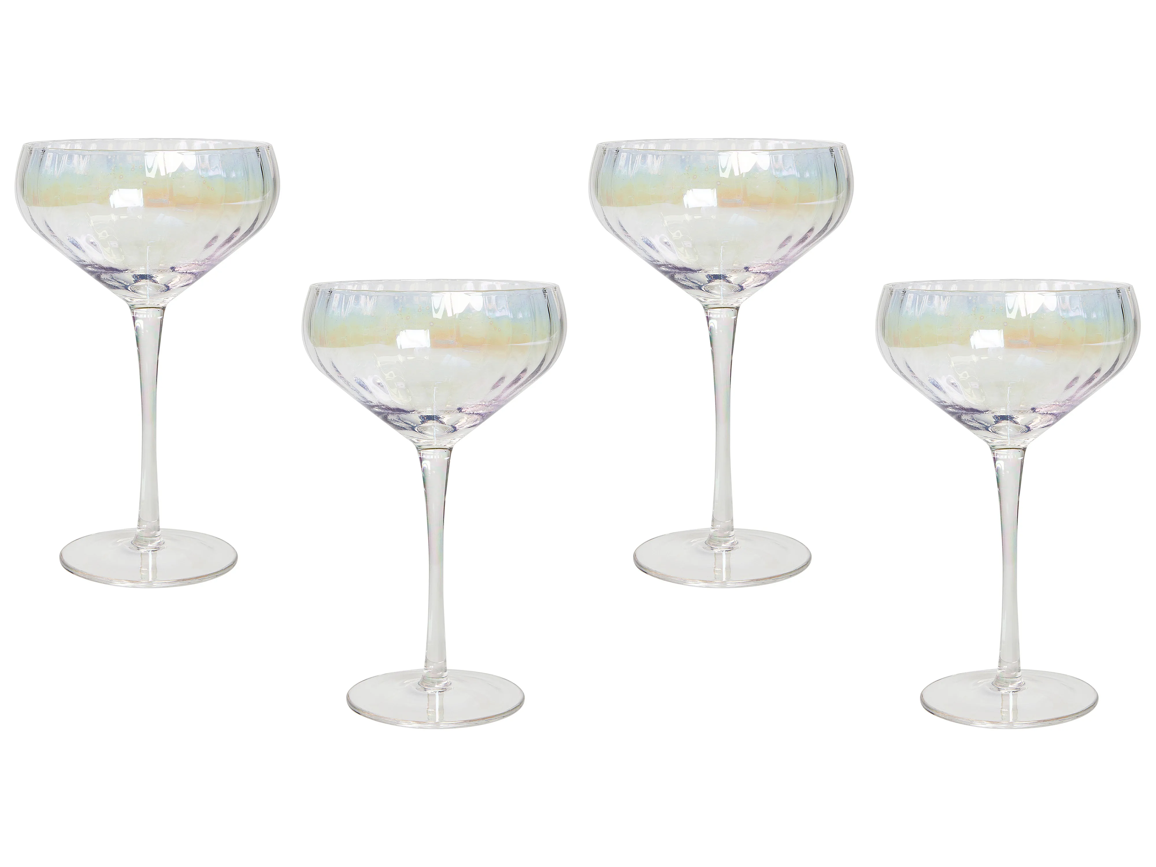 Set of 4 Champagne Saucers MORGANITE 300 ml Transparent