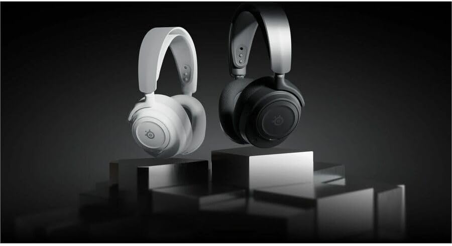SteelSeries Arctis Nova 7 Wireless Gen 2 Gaming Headset - Real-Time App Control, 50+ HR Play, Neodymium Drivers, Mix 2.4GHz/Bluetooth, PC, PS5, PS4, Switch 1/2, Mobile - White