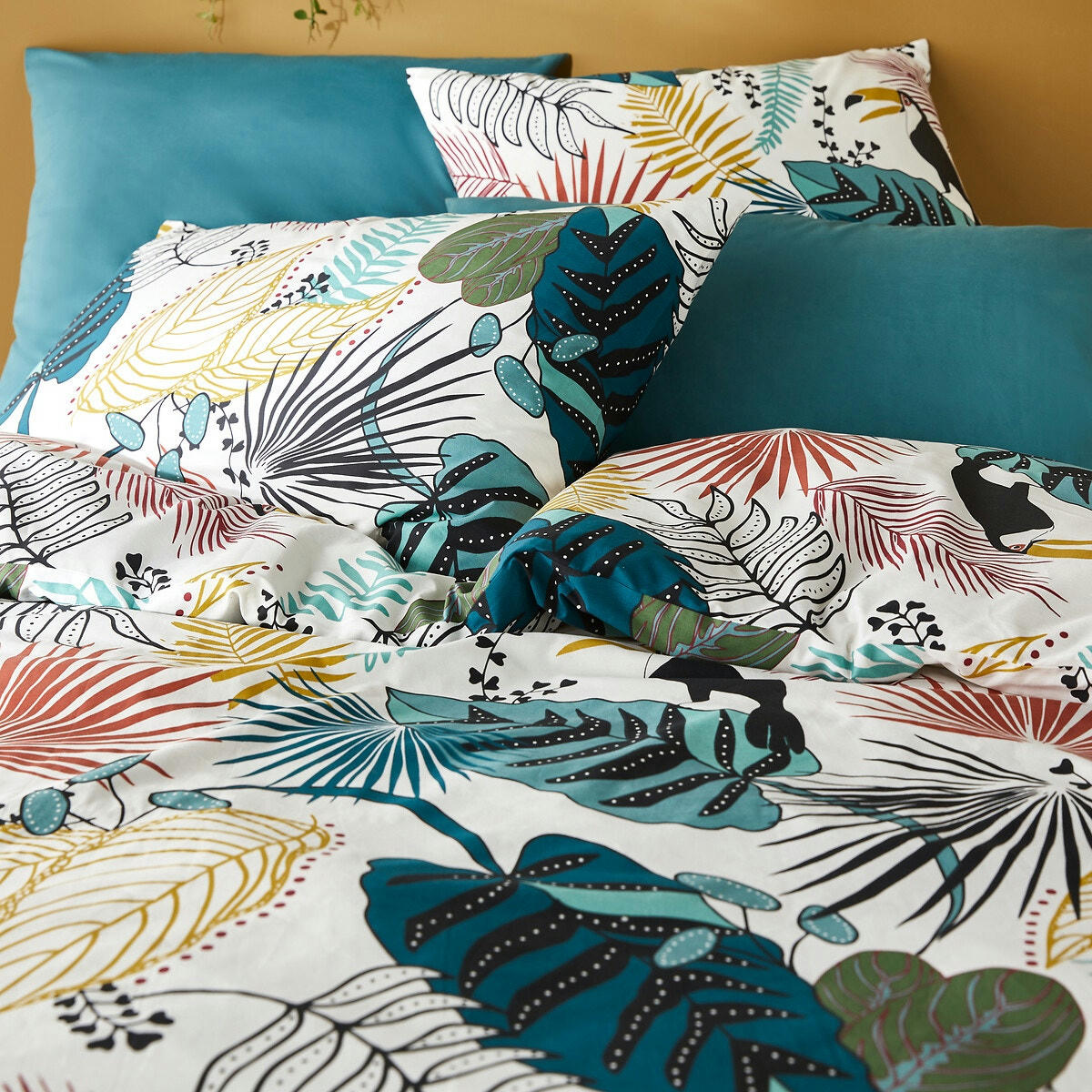Taie d'oreiller percale coton, Macara Jungle