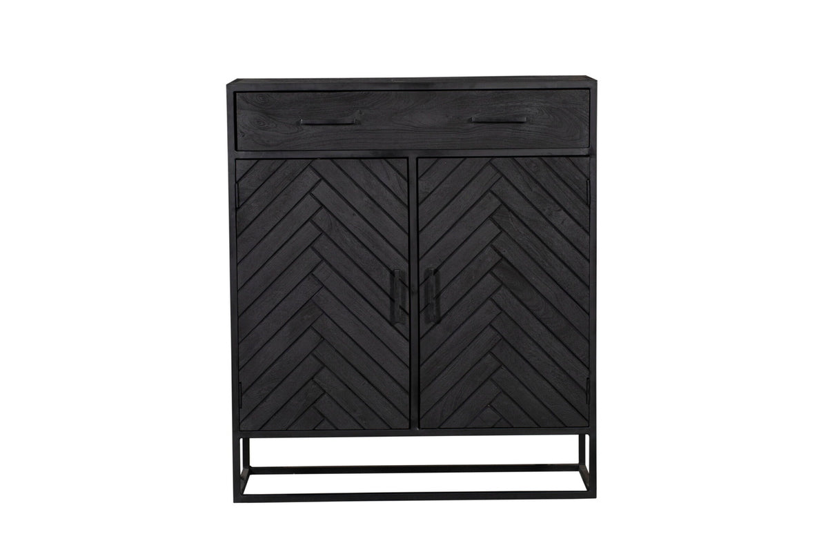StarFurn Kabinetkast New York - Zwart Hout - 100x40x115cm