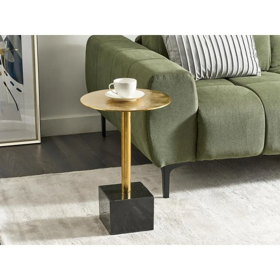 COLIBRI - Bijzettafel - Zwart/Goud - Metaal