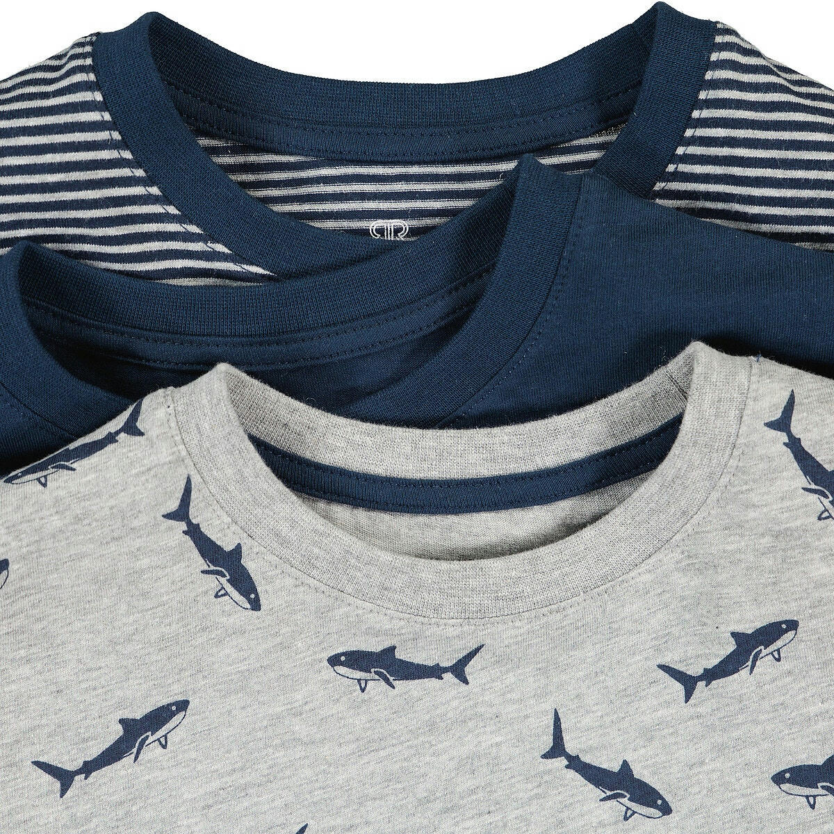 Lot de 3 pyjashorts en coton imprimé requin