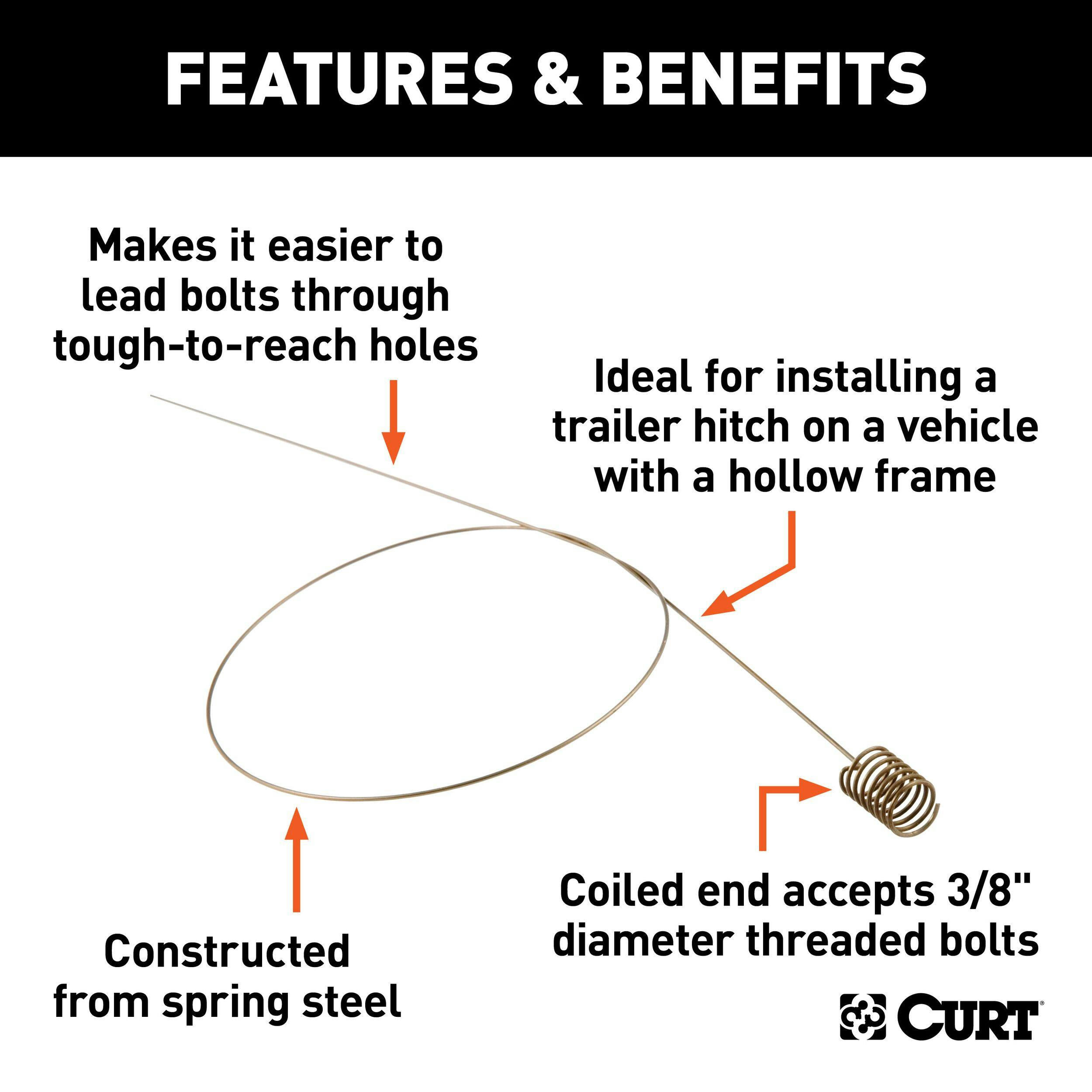 CURT Fish Wire for 3/8-in Diameter Bolts