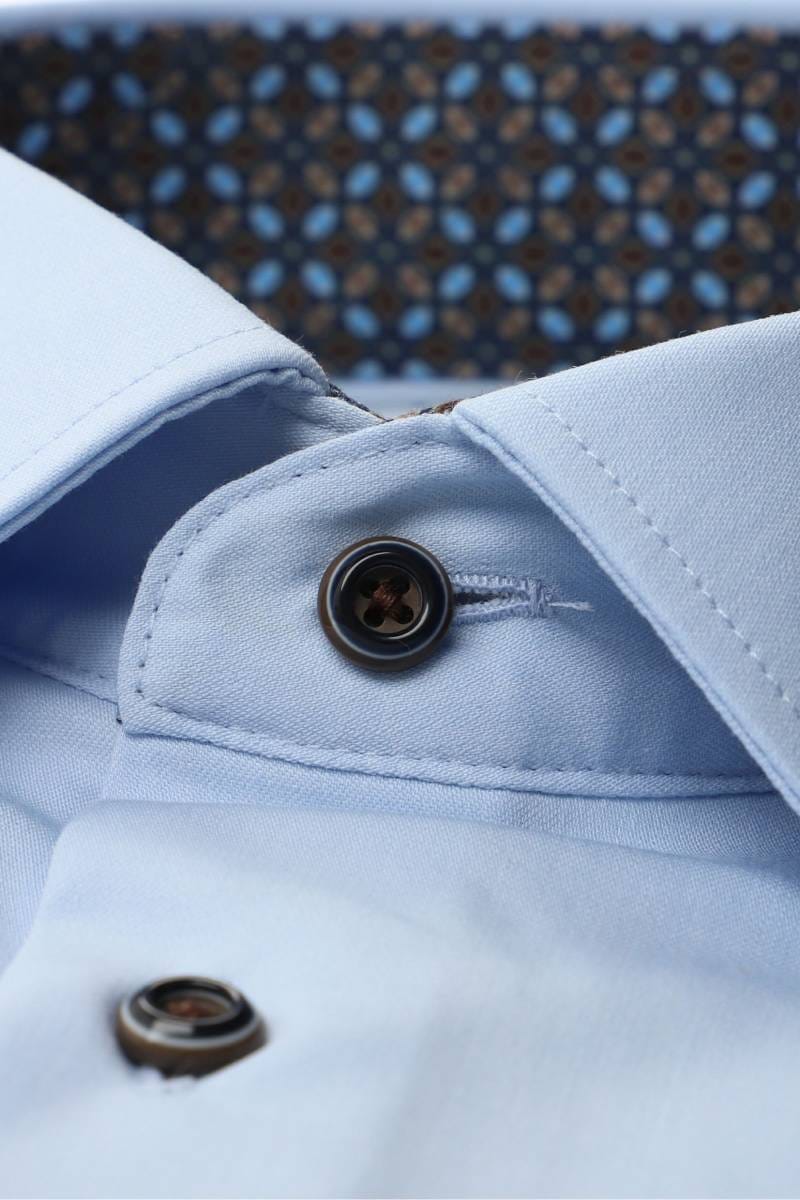 ETERNA Performance Slim Fit Hemd hellblau, Einfarbig