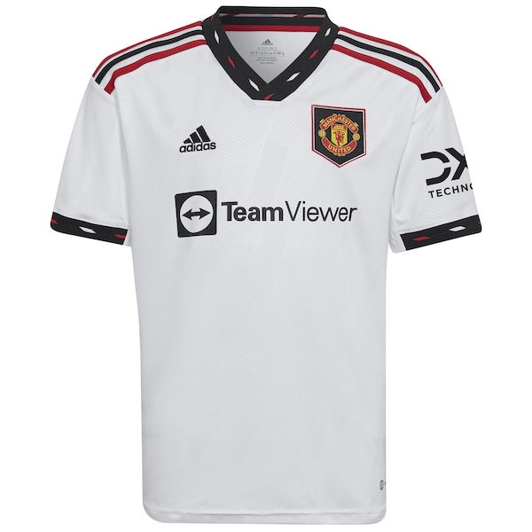 Bruno Fernandes Manchester United adidas Youth 2022/23 Away Replica Player Jersey - White