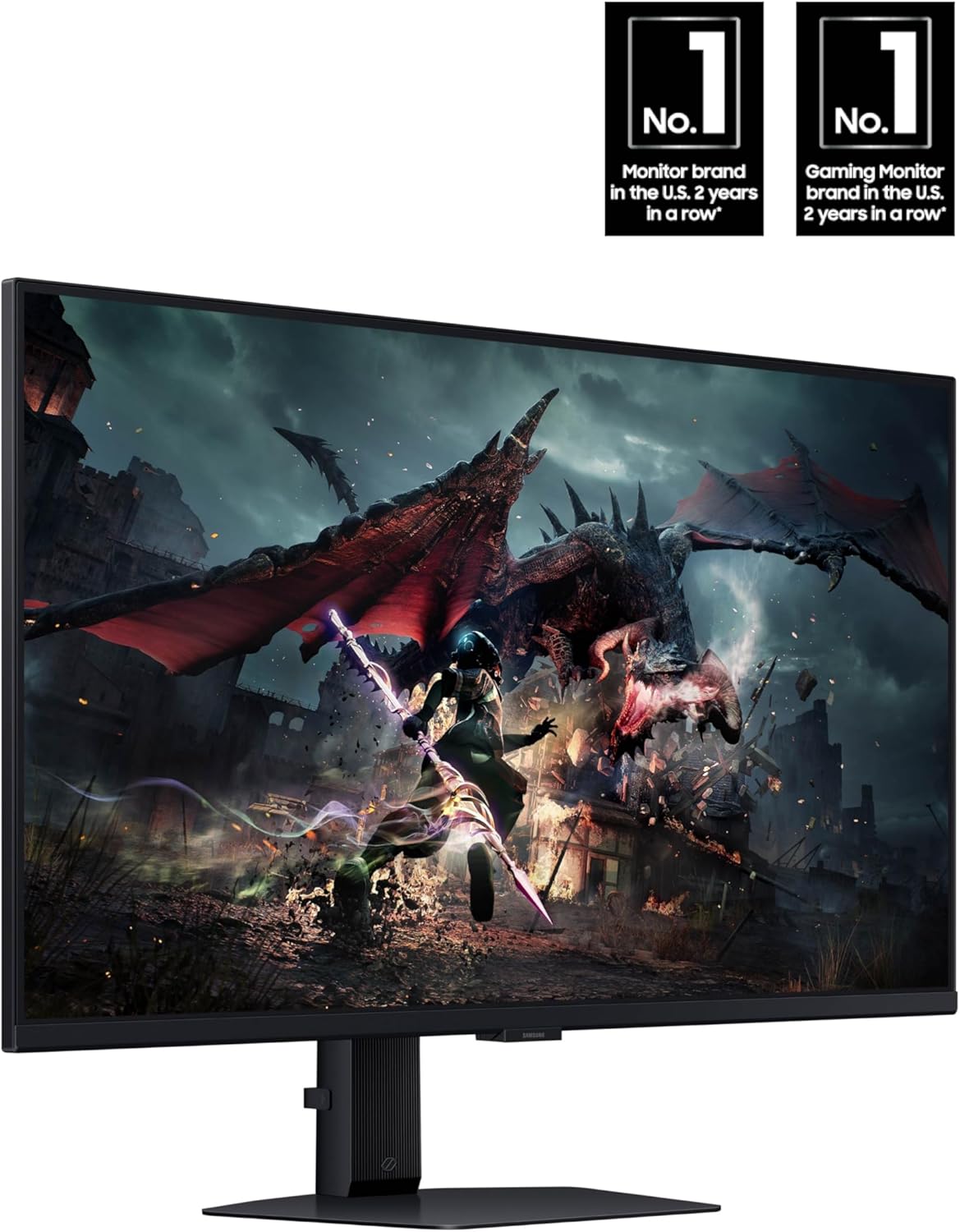 SAMSUNG 32-Inch Odyssey G50D Series QHD Fast IPS G-Sync Compatible Gaming Monitor  1ms  VESA DisplayHDR 400  180Hz  AMD FreeSync  Adjustable Stand  Eye Saver Mode  LS32DG502ENXZA  2024