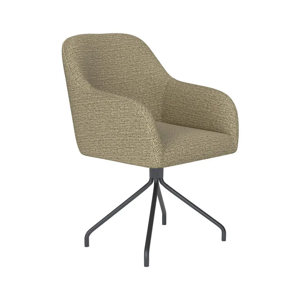 Housecraft Otis Eetkamerstoel Draaibaar Metaal Spider Pistache groen