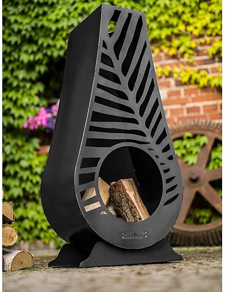 Cheminée d'extérieur en acier LIMA 50x33x108 cm