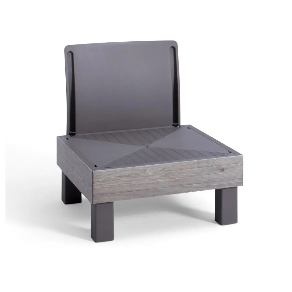 Keter Signature Elements Tuinstoel - met groene kussens - Cappuccino/Ashwood