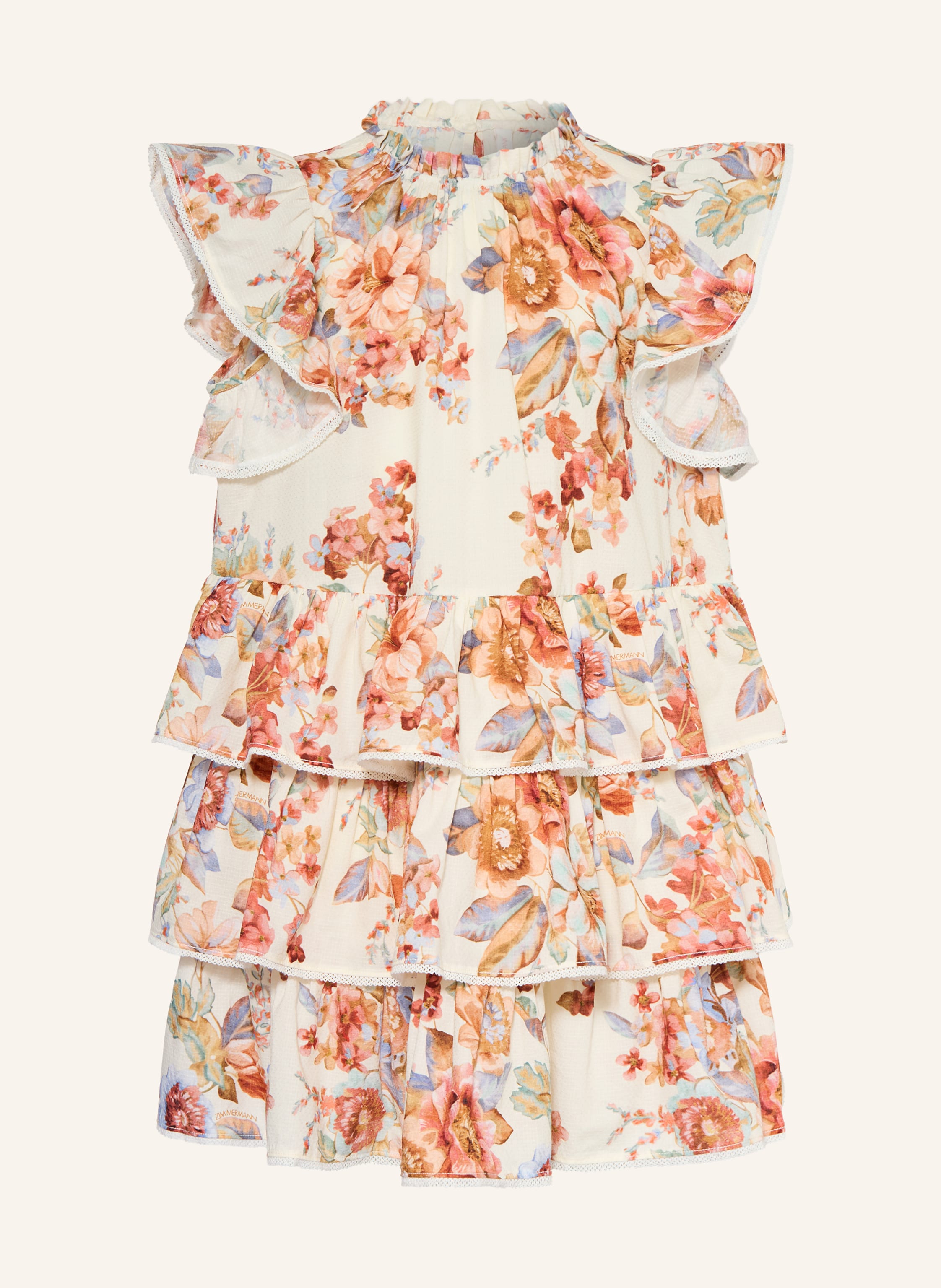 ZIMMERMANN Kleid AWAKEN mit Rüschen