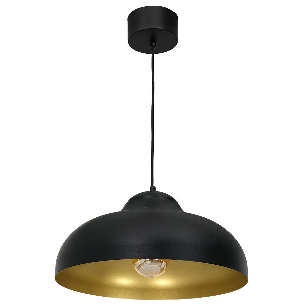 Lampa wisząca czarny mat-złoty mat-złota Basca 1xE27x15W Luminex