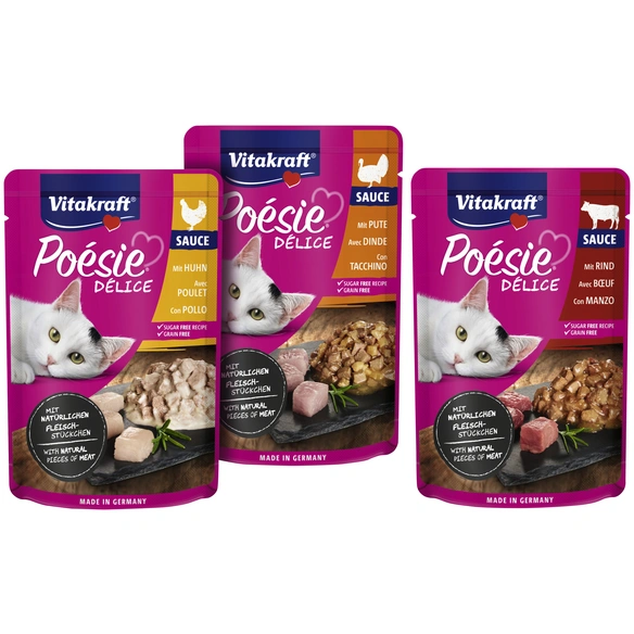 Katzen-Nassfutter »Poésie Délice«, 6 Stück, je 85 g, Fleisch