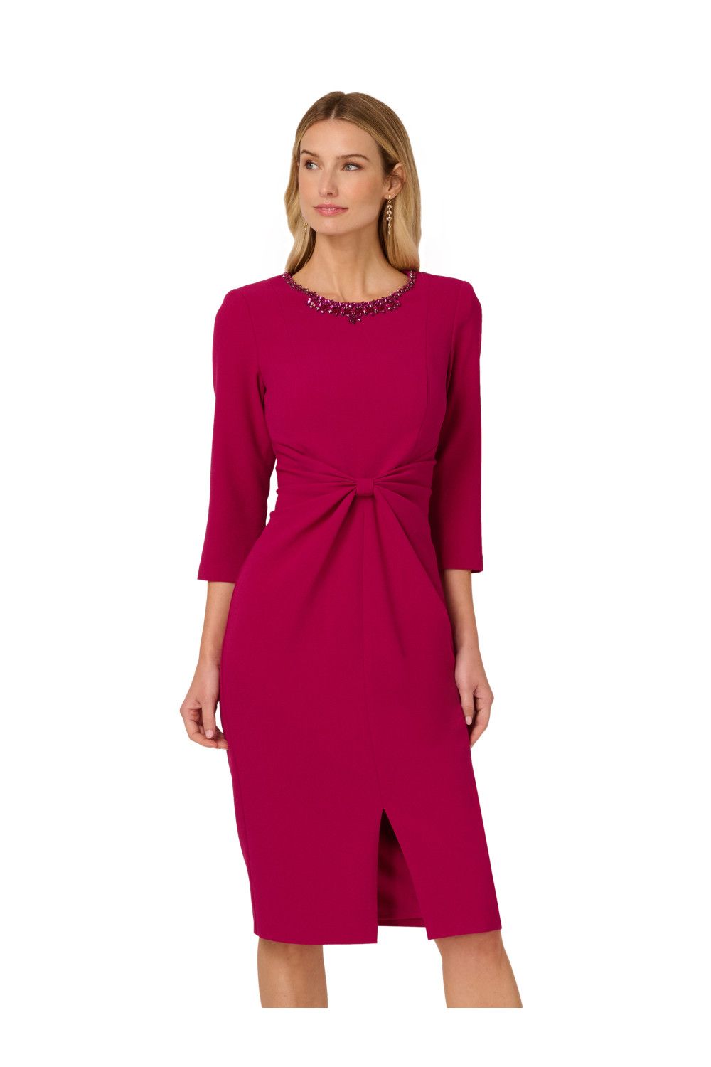 Adrianna Papell Beaded Midi Dress