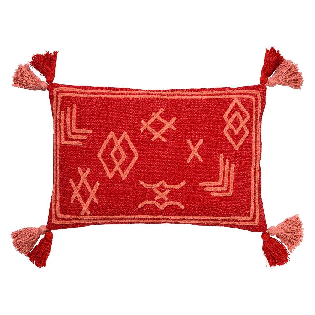 ZOLA - Kussenhoes van katoen Aurora Red 40x60 cm - rood