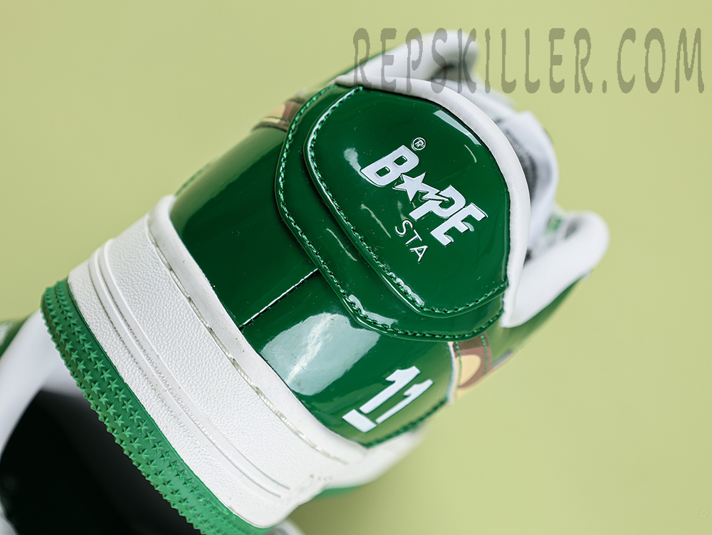 A BATHING APE BapeSta Camo Dark Green White Low Sneakers