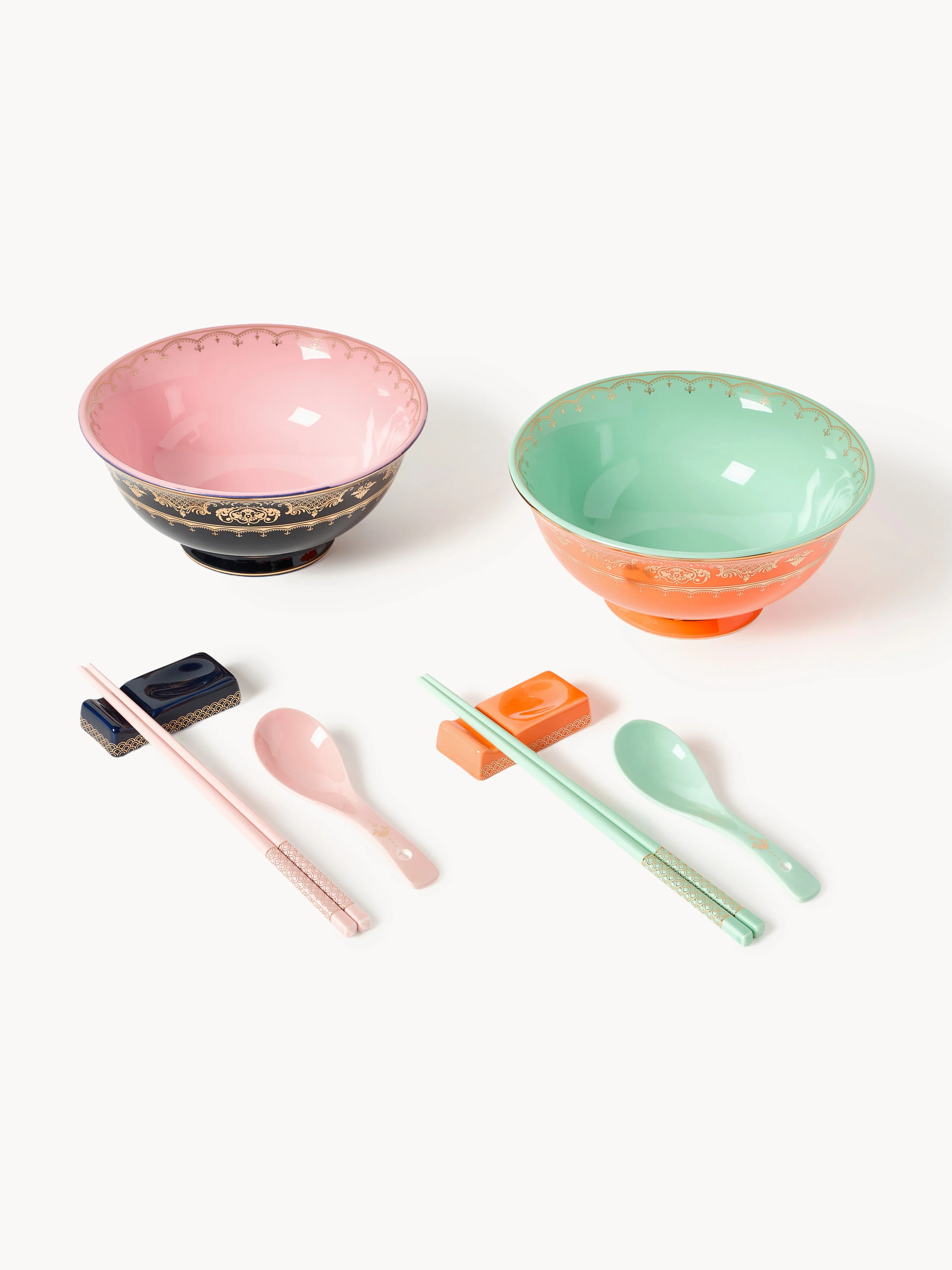 Handgefertigtes Geschirr-Set Asian, 2 Personen, 10er-Set