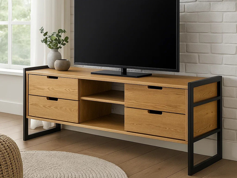 Szafka RTV 164 cm Loft wood, kolor dębowy