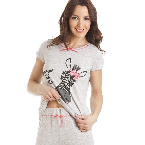 Camille Zebra Motif Pyjama Set
