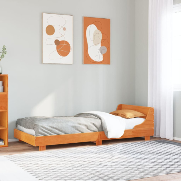 Łóżko Drewniane Rama Łóżka Sofa Brązowe Do Sypialni Pokoju 75x190 cm
