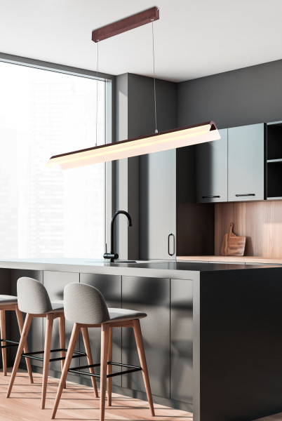 Lampa wisząca CURACOA brązowo-biała LED 1x33W 4000K 2700lm Candellux