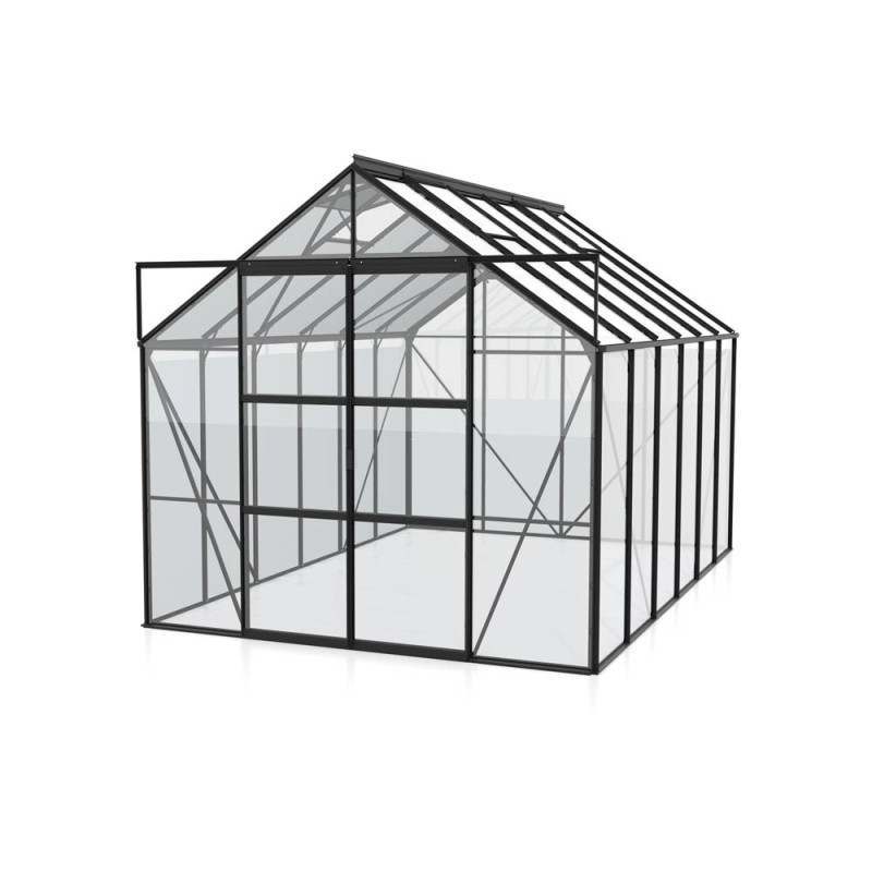 Serre en verre Uranus noire 9,9 m² VITAVIA
