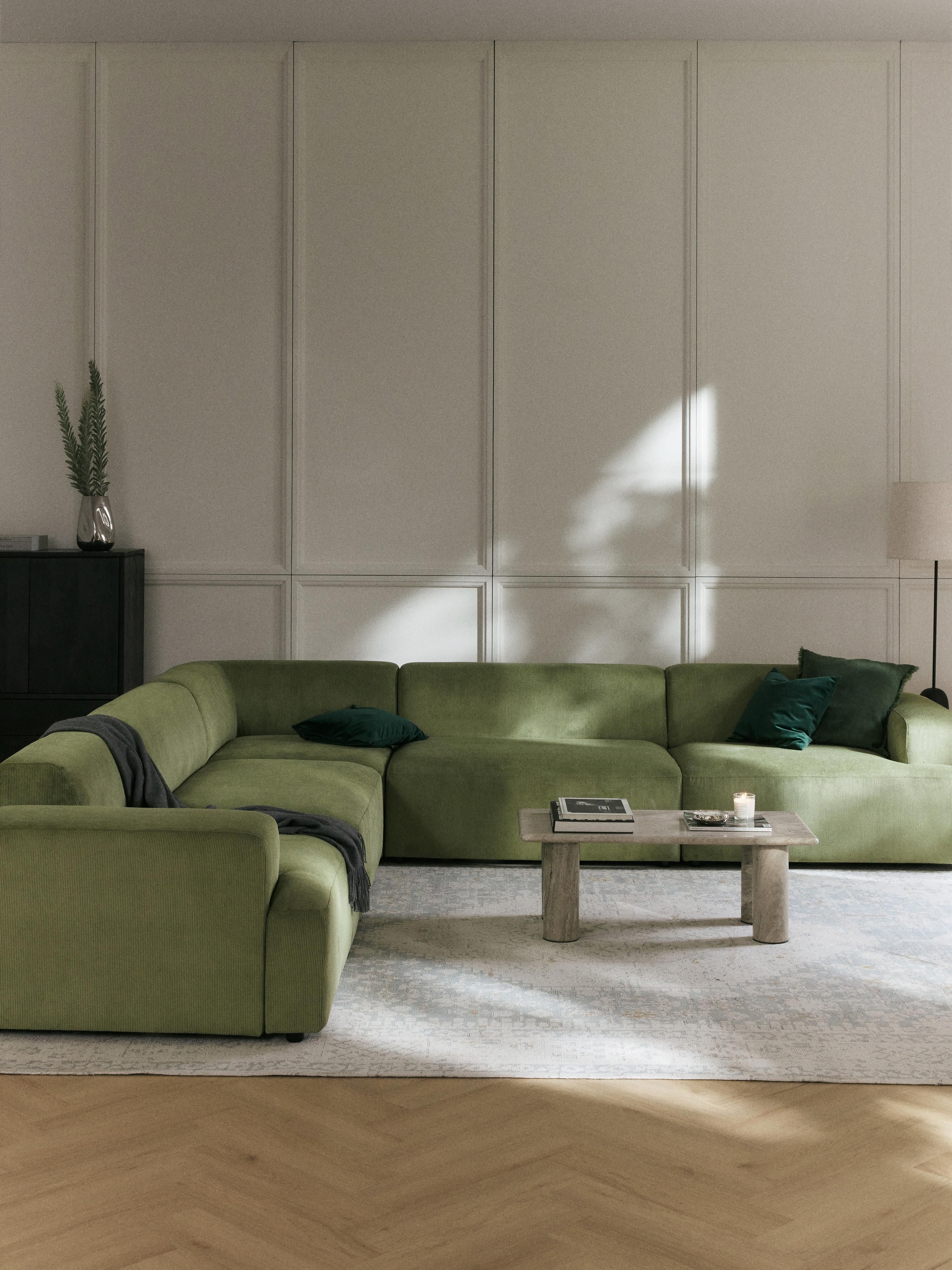 Cord-Ecksofa Melva (4-Sitzer)