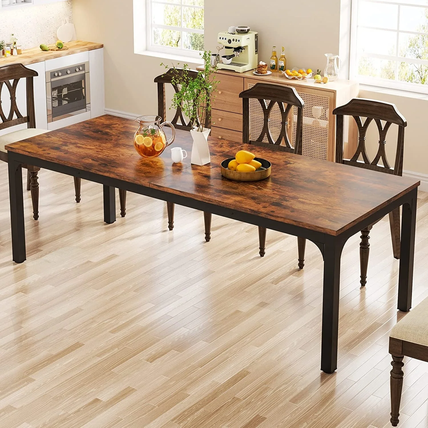 Dining Table for 6-8 Person, 78 inch Long Rectangular Kitchen Dining Table for Living Room