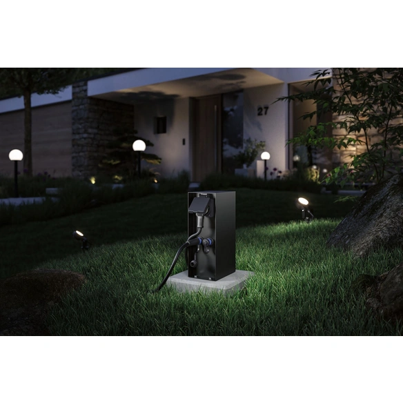 Steckdosensäule »Plug   Shine«, IP44, anthrazit