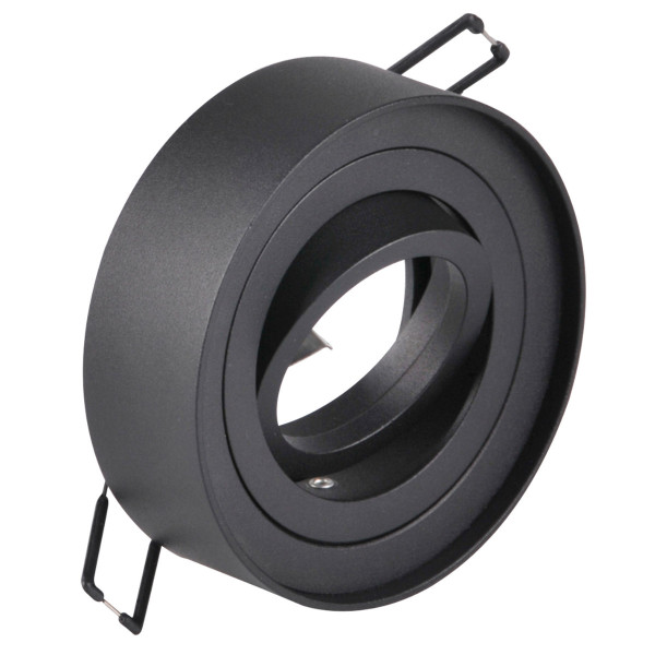 Oprawa wpuszczana okrągła czarna 9,5cm GAJA1xMR16x8W IP20 Polux