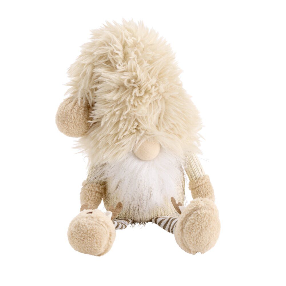 Gnome décoratif en polyester beige H48cm