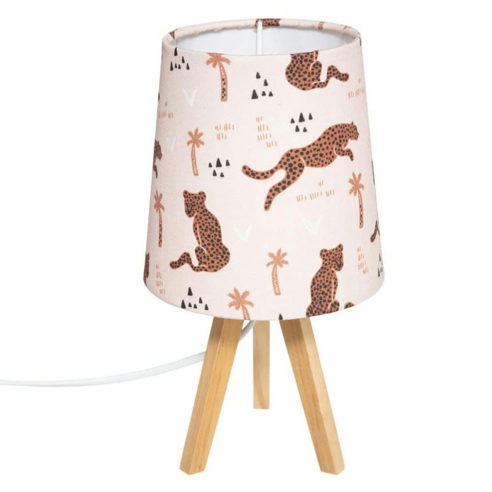 - Lampe en bois Panthère H23,5cm