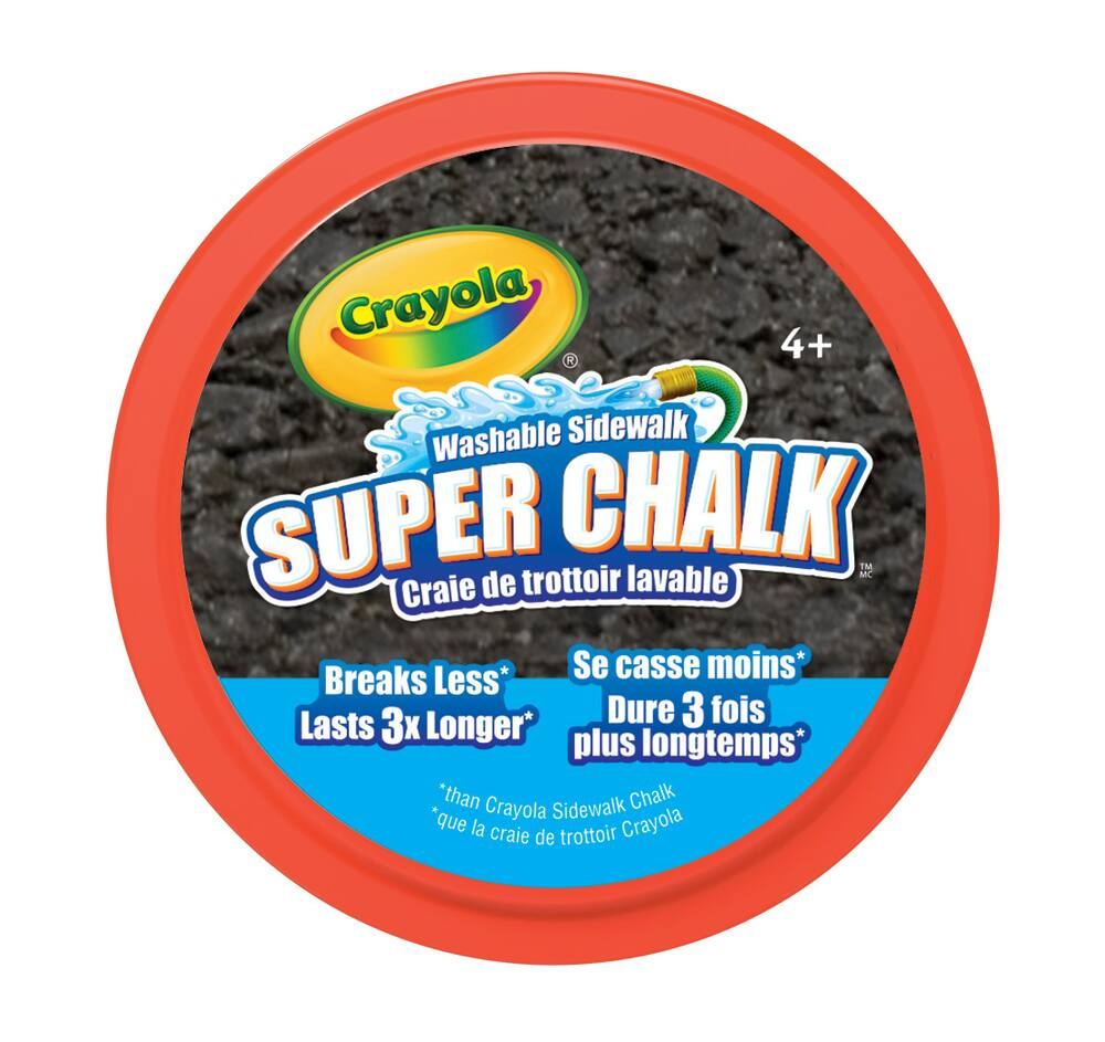 Crayola Superchalk Kids' Bright & Bold Colours Outdoor Sidewalk Chalk, Washable, Ages 4+, 10-pk