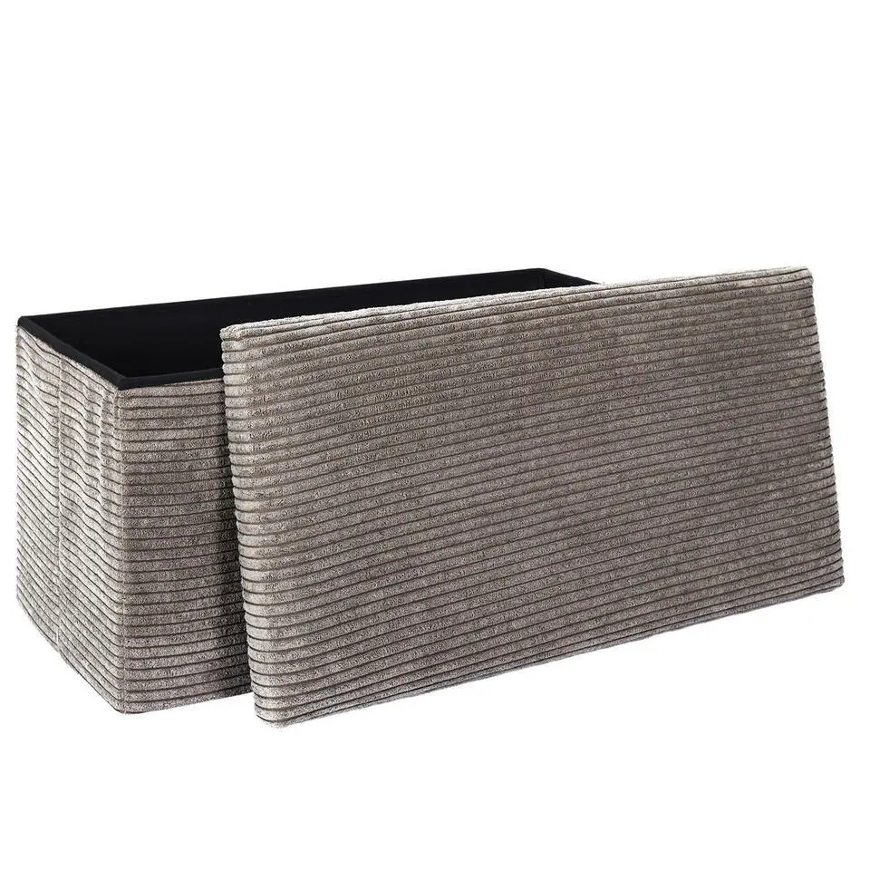 Home Deco Poef - Cocoonen - MDF/polyester - taupe - 76 x 38 cm