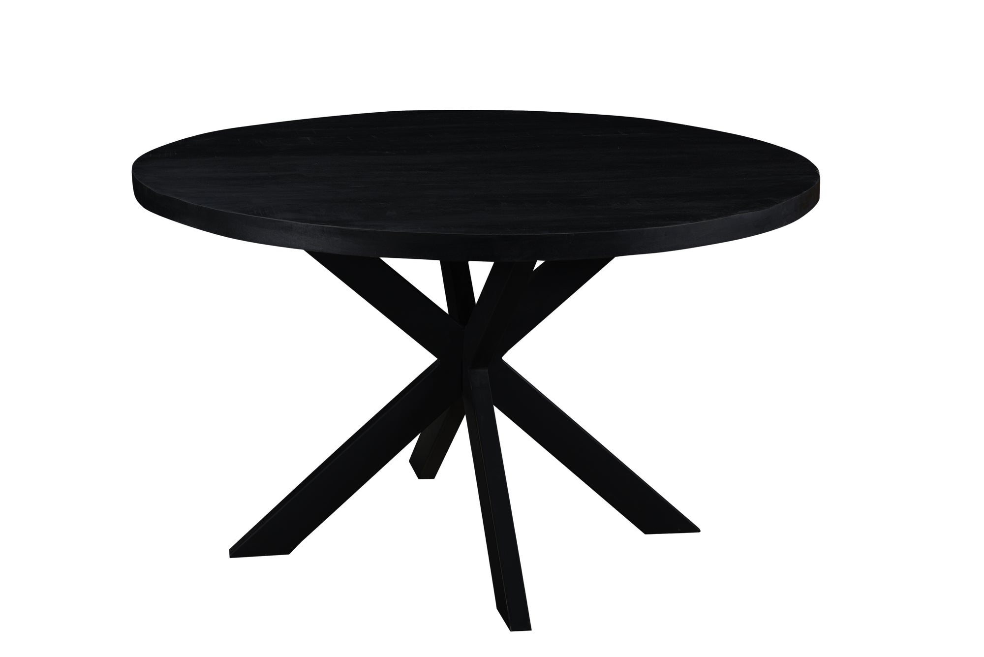 Livingfurn eetkamertafel mangohout - 120cm - zwart