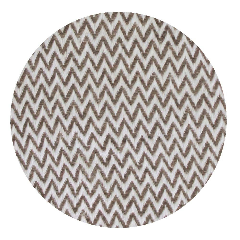 MARRON GLACÉ - Plaid cachemire et laine chevrons marron glacé 130 x 230 cm