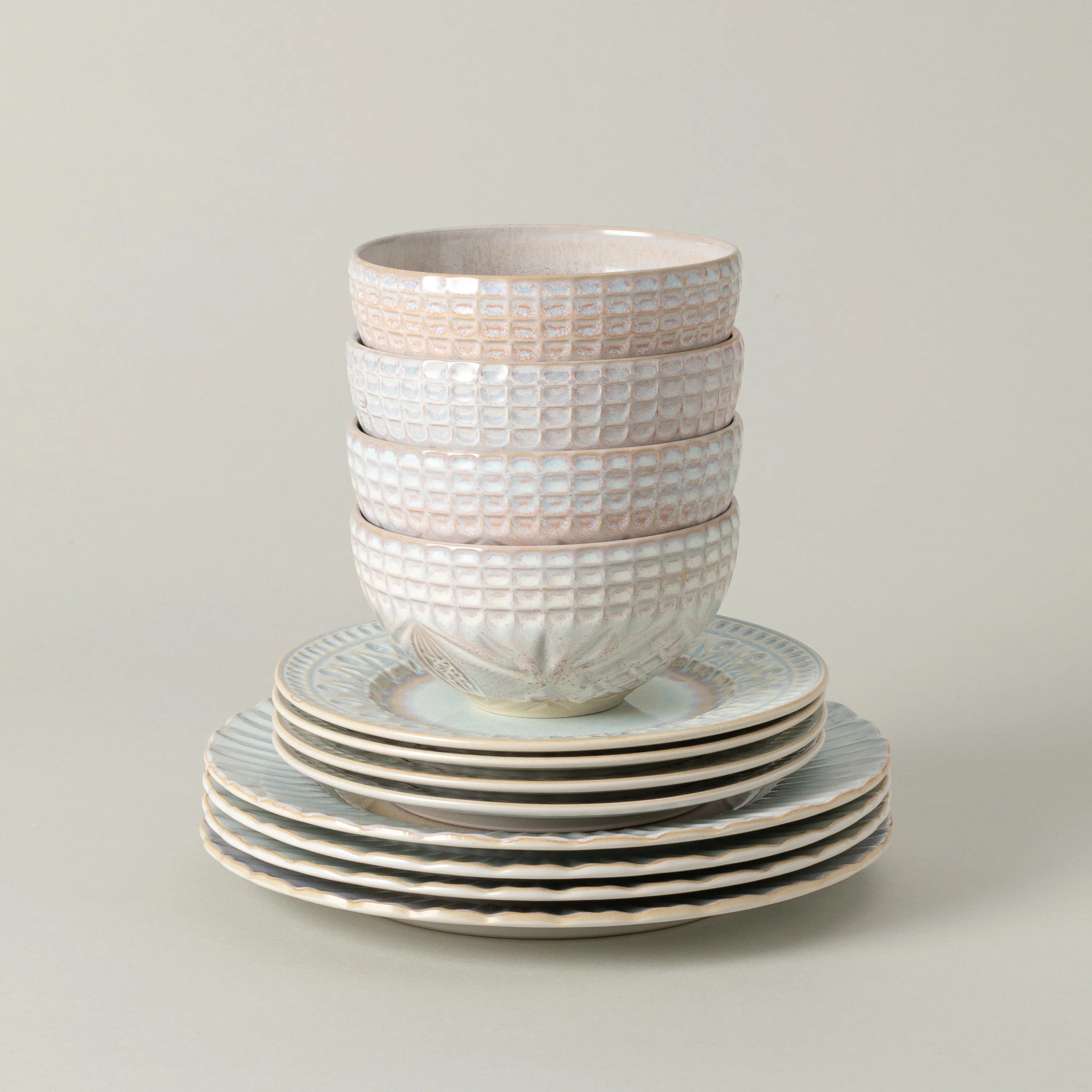 12-Piece Dinnerware Set with Bowl Cristal
