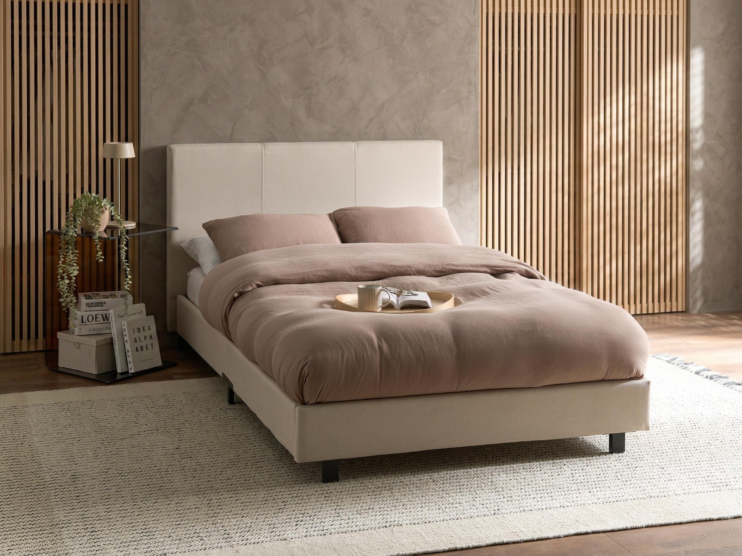 Bed Fabric ALBI 120 x 200 cm (EU Small Double) Beige