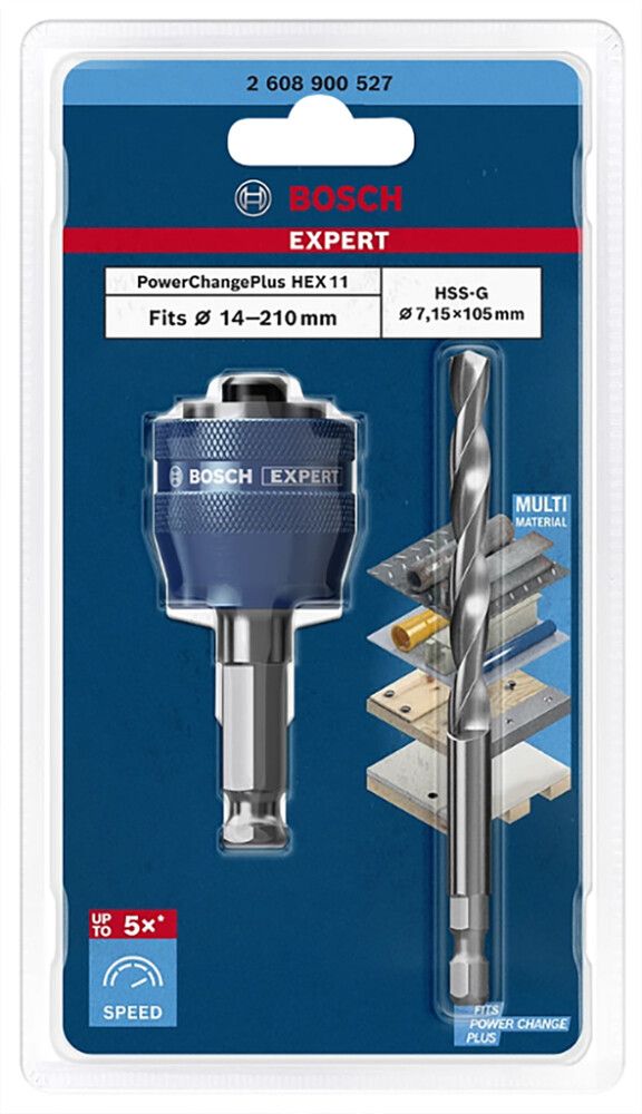 ADAPTERSETT BOSCH PROFESSIONAL HSS-G POWERCHANGE