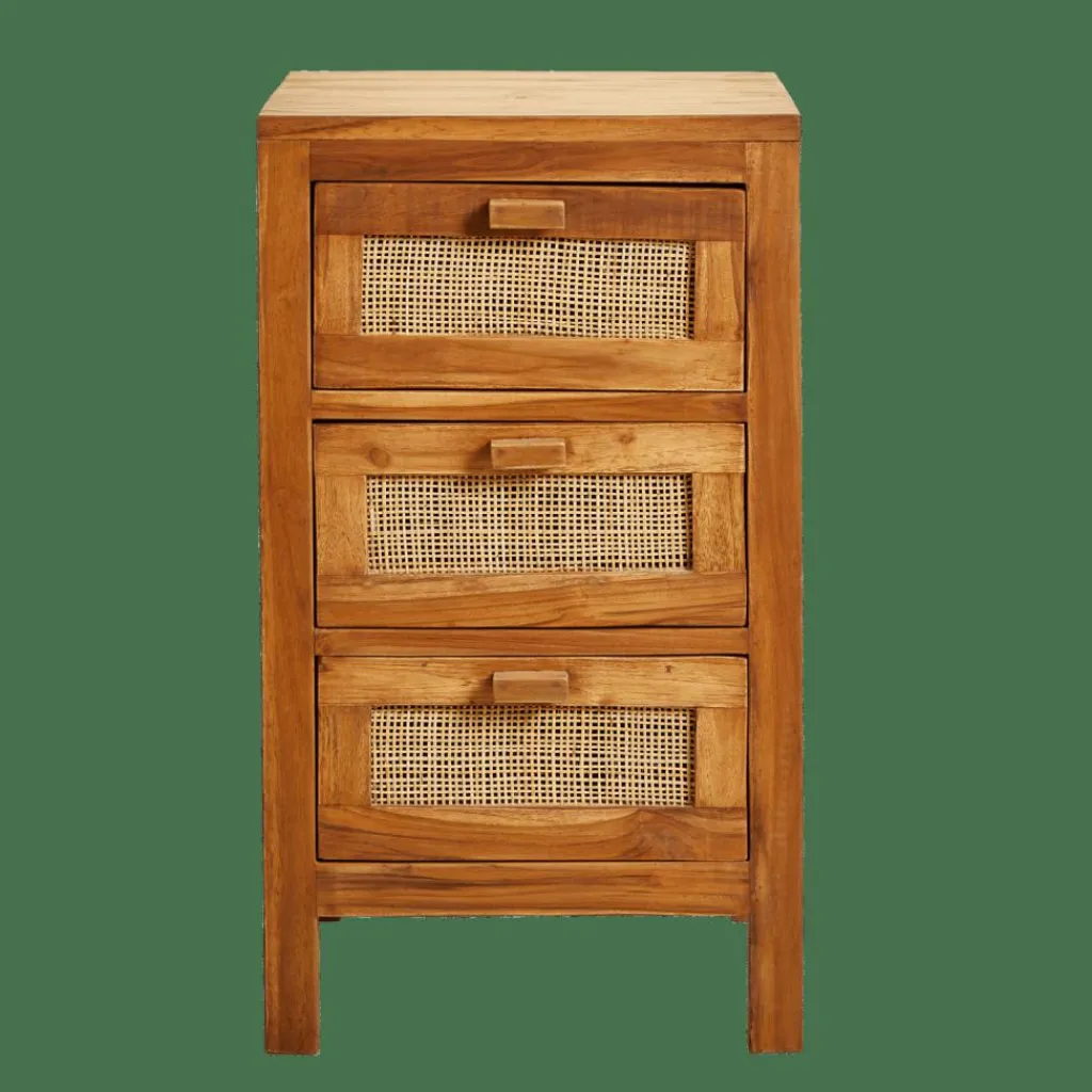 Commodes^CASA TECK Armoire à 3 Tiroirs Naturel