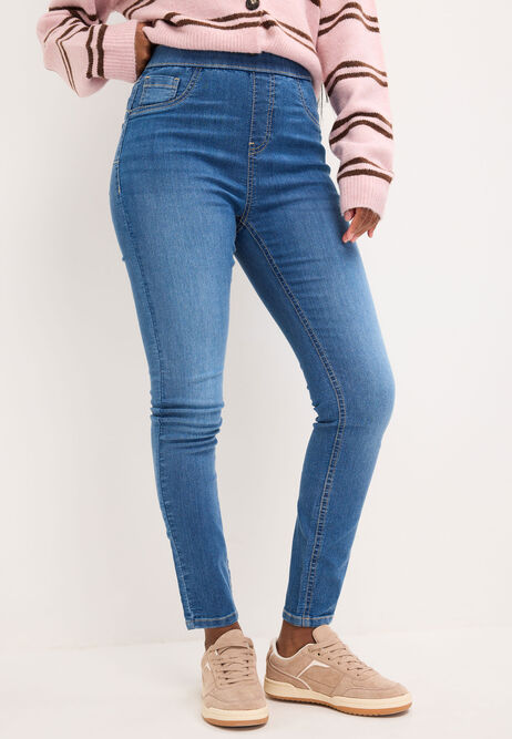 Womens Mid Blue Kate Shaper Jeggings