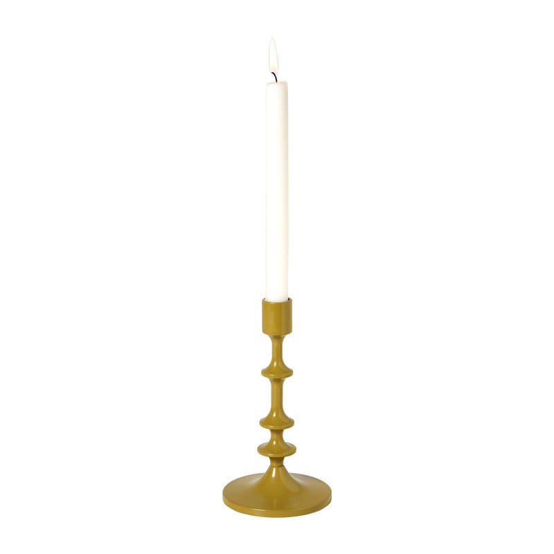 Kandelaar middel - olijfgroen - &Oslash;10x23.5 cm