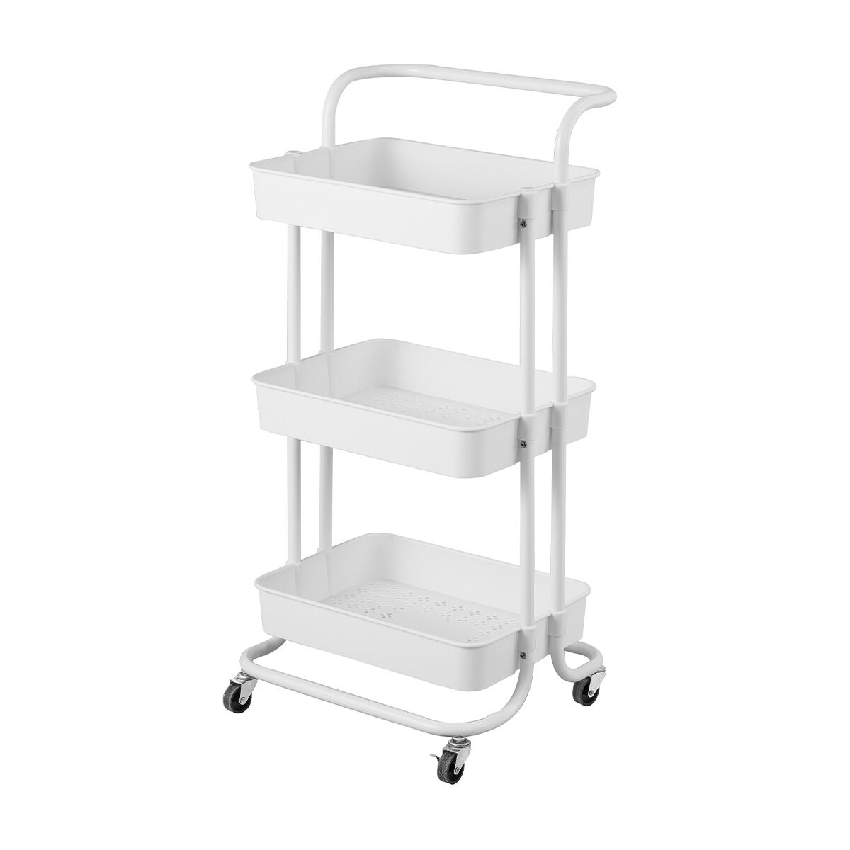 Carrinho de apoio branco com 3 niveis